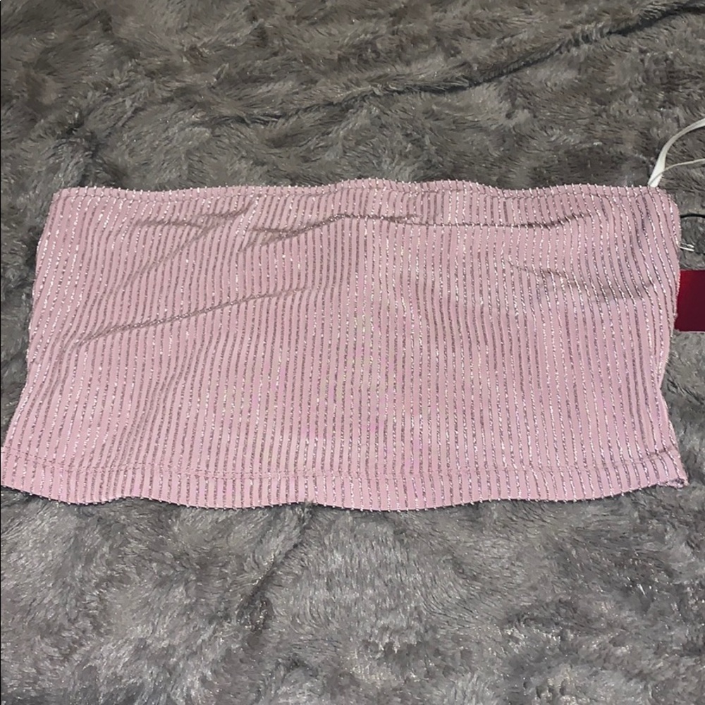 Party rose gold crop top never warn